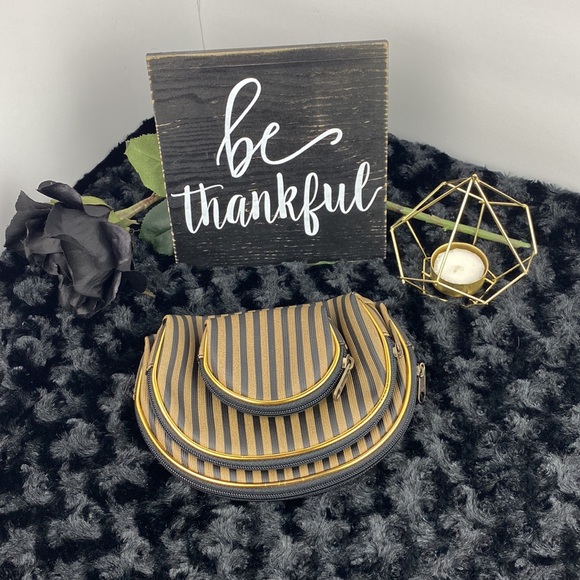 Striped Stackable Cosmetic Bags - Picture 2 of 12